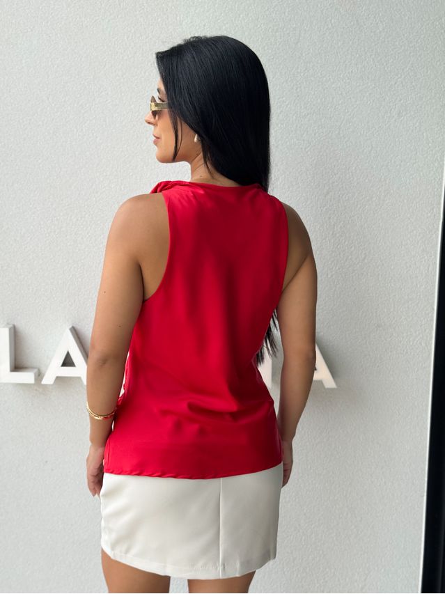 Blusa Cetim Fabricia Vermelho