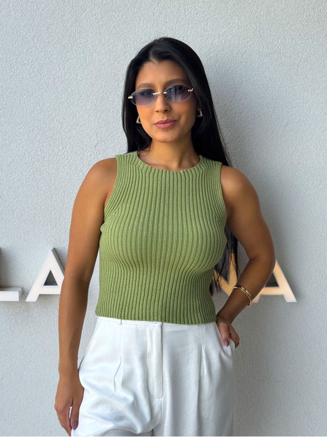 Cropped Tricot Celinne Oliva