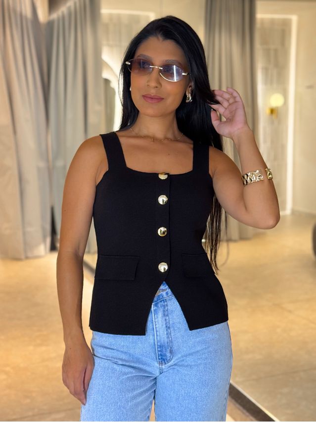 Blusa Tricot Penélope Preta