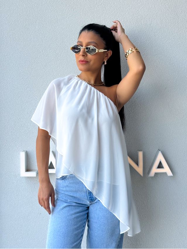 Blusa Ombro Só Kate Branca