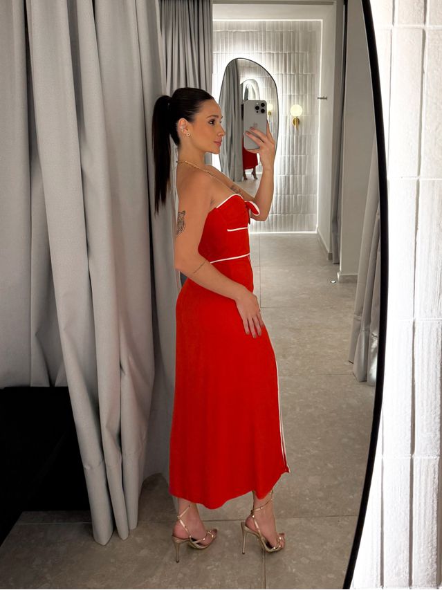Vestido Midi Karla Vermelho