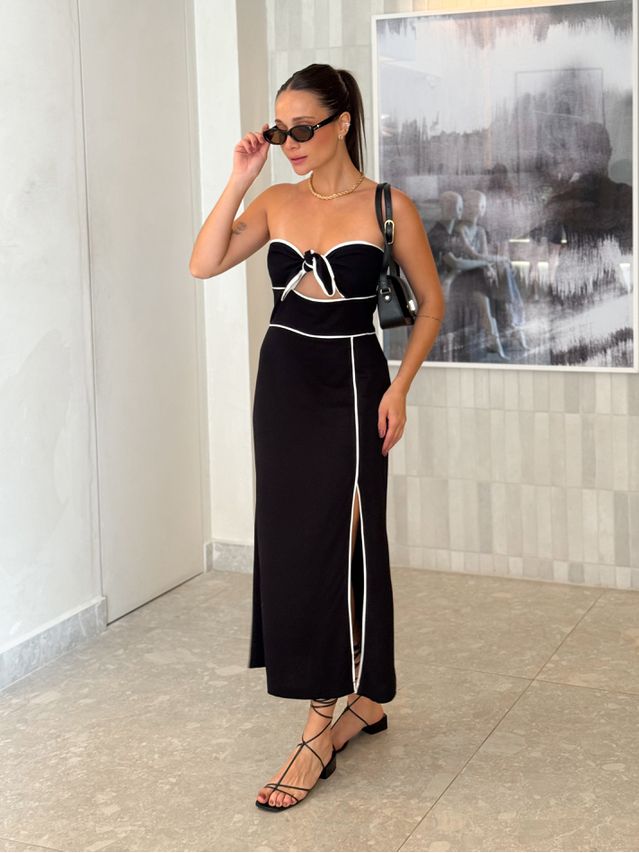 Vestido Midi Karla Preto