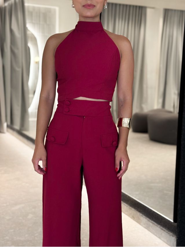 Conjunto Frente Única Raissa Cereja 