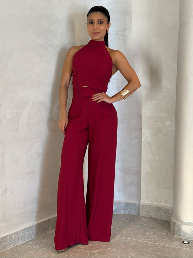 Conjunto Frente Única Raissa Cereja 