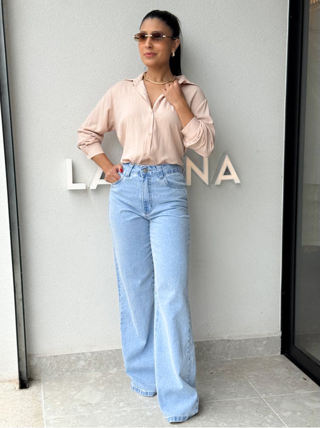 Camisa Viscolinho Talita Cappuccino