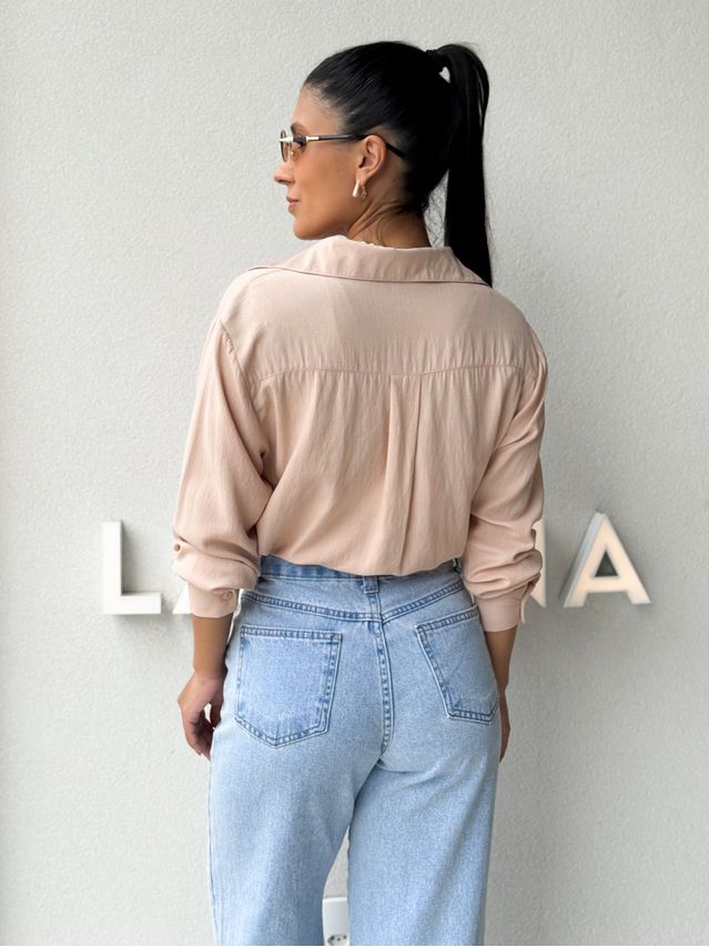 Camisa Viscolinho Talita Cappuccino