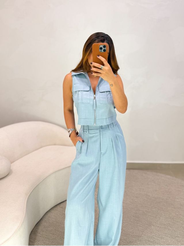 Conjunto Calça Samara Azul