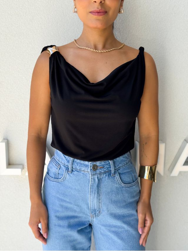 Blusa Ombro a Ombro Emília Preta