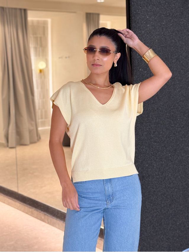 Blusa Decote Eliane Amarela 
