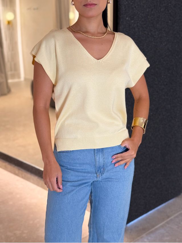 Blusa Decote Eliane Amarela 