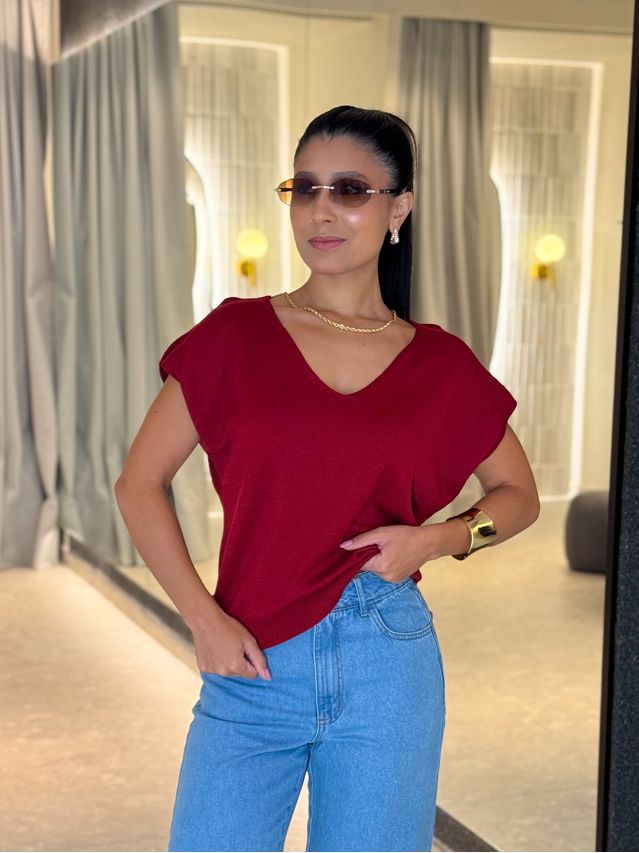 Blusa Decote Eliane Vermelha