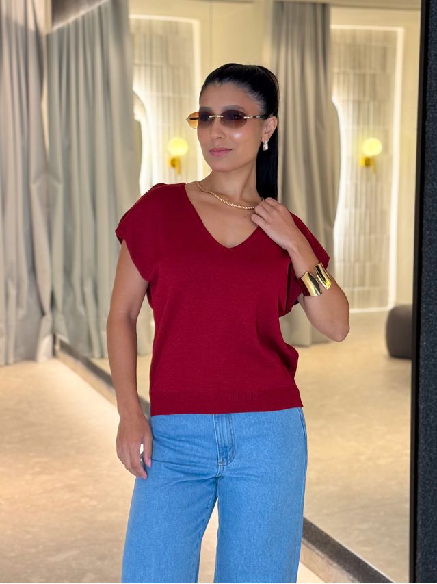 Blusa Decote Eliane Vermelha