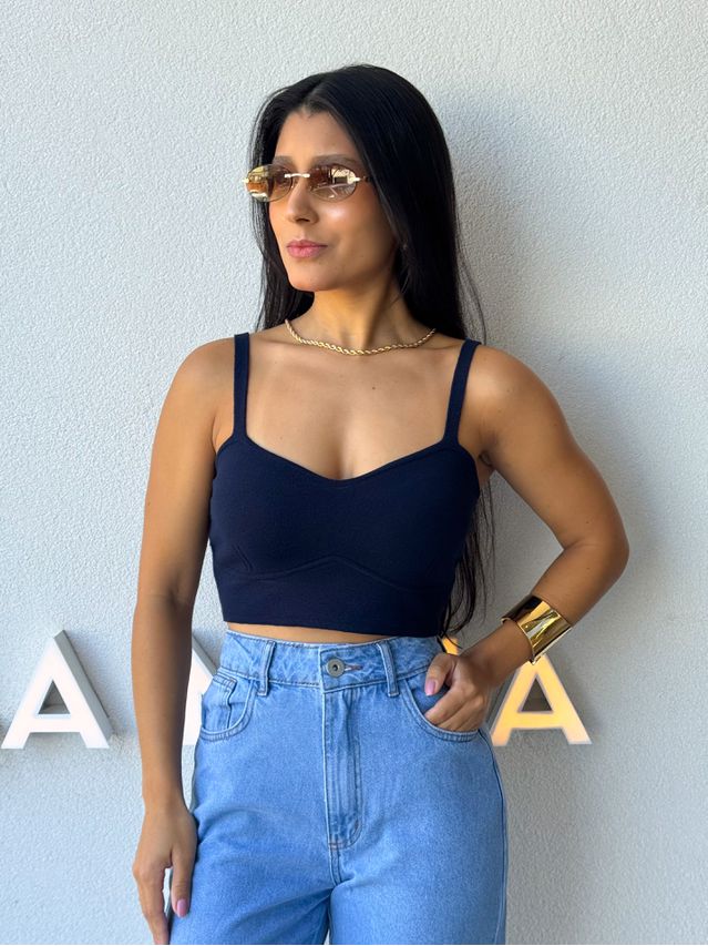 Cropped Tricot Alça Kenia Marinho