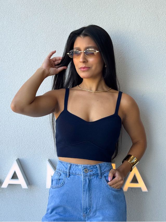 Cropped Tricot Alça Kenia Marinho