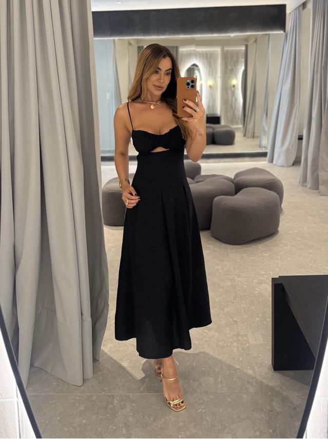 Vestido Midi Katerine Preto