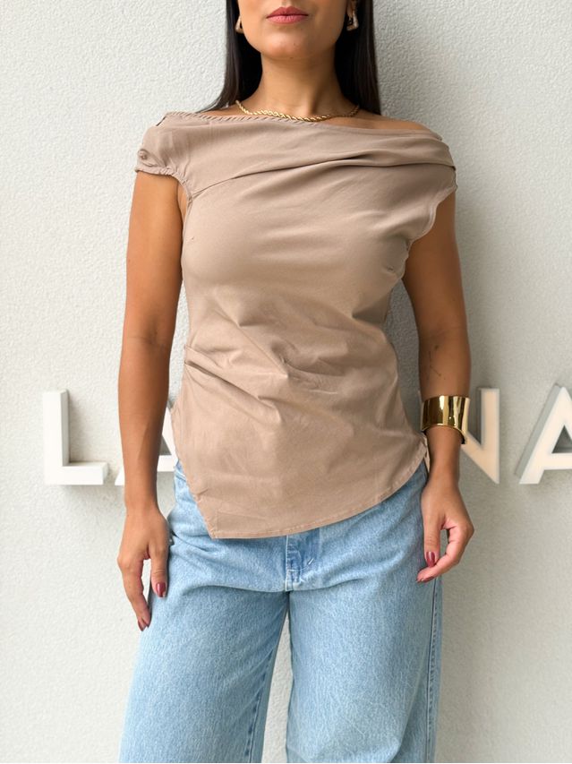 Blusa Assimétrica Lila Cappuccino