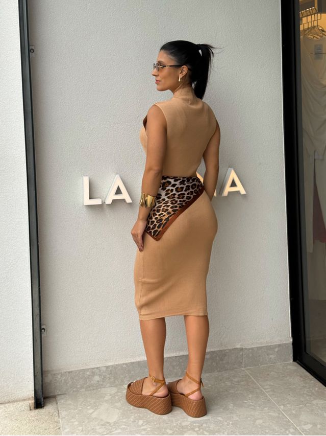 Vestido Tricot Valéria Mocha Mousse