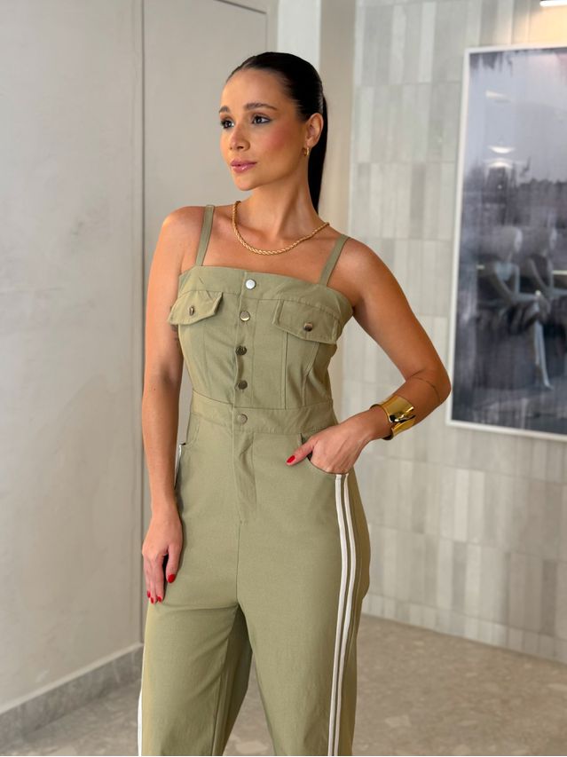 Macacão Listra Marina Verde