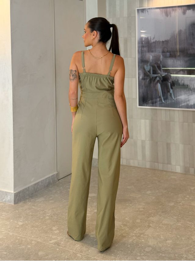 Macacão Listra Marina Verde