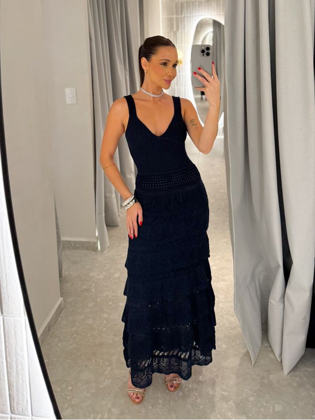 Vestido Tricot Damaris Azul