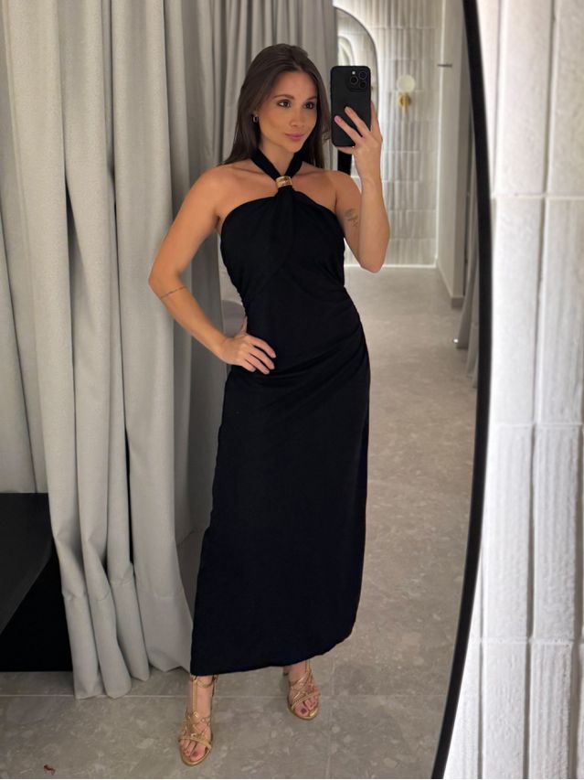 Vestido Midi Natasha Preto