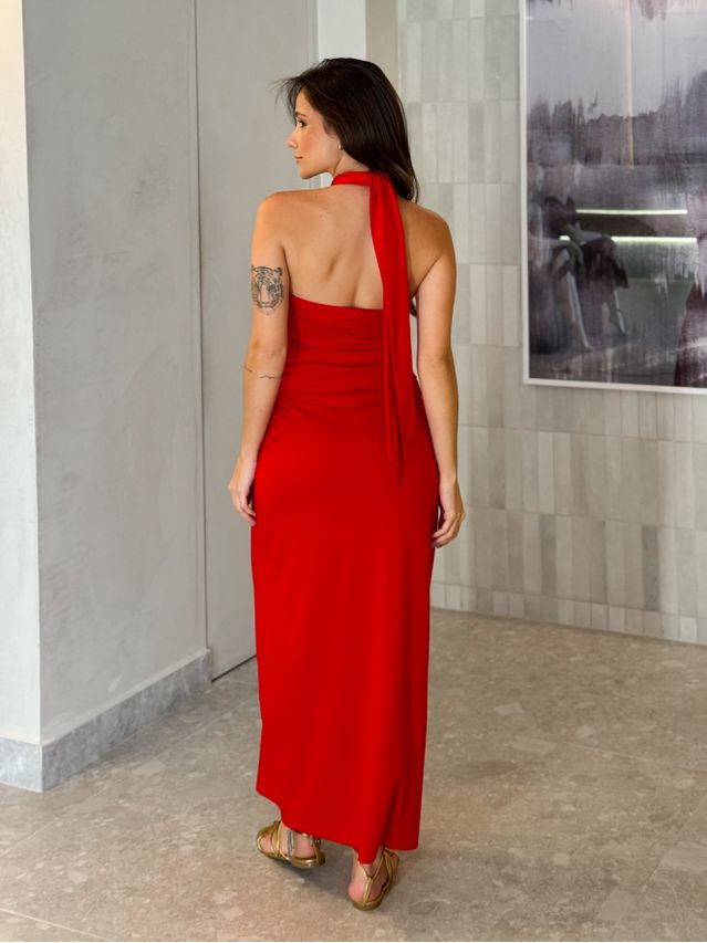 Vestido Midi Natasha Vermelho 