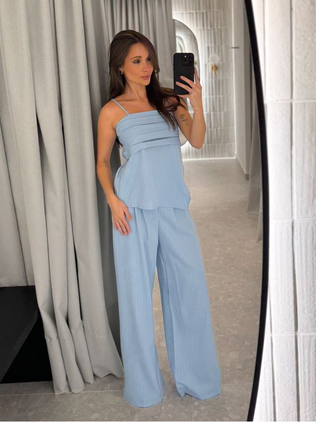 Conjunto Risca de Giz Laisa Azul 