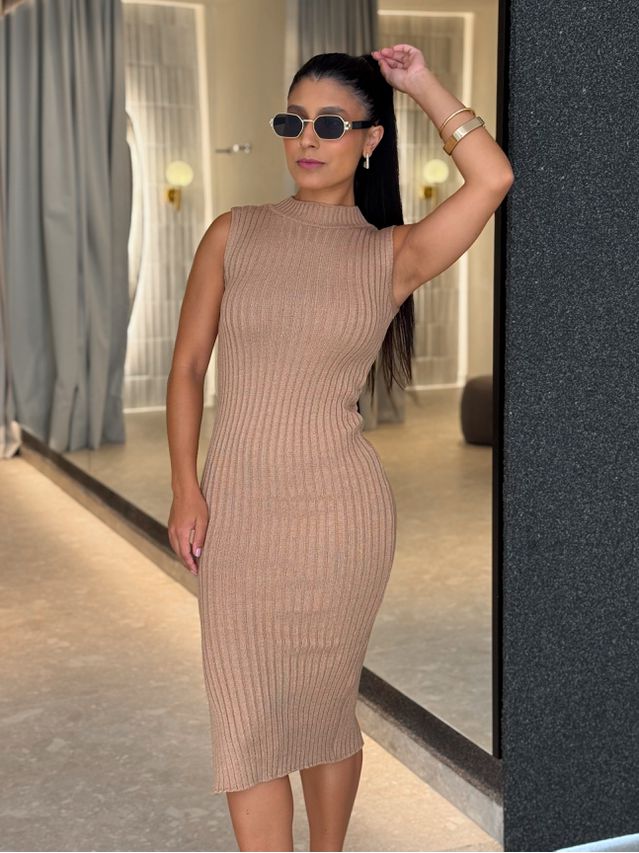 Vestido Tricot Betânia Cappuccino