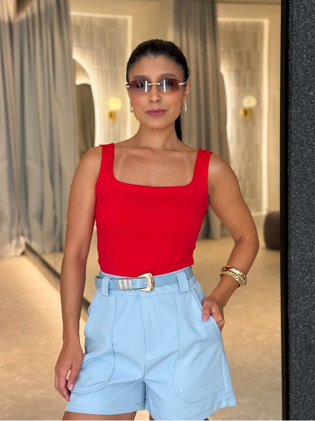 Body Alça Let Vermelho