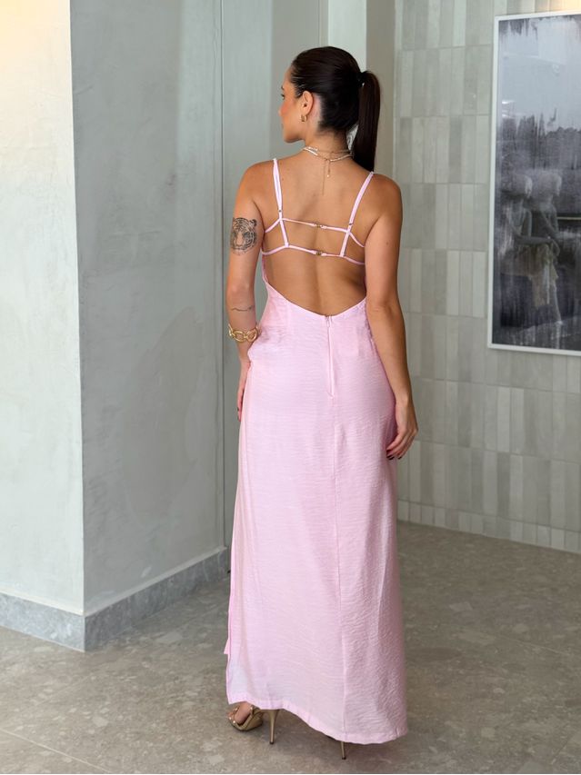 Vestido Meia Taça Jade Rosa