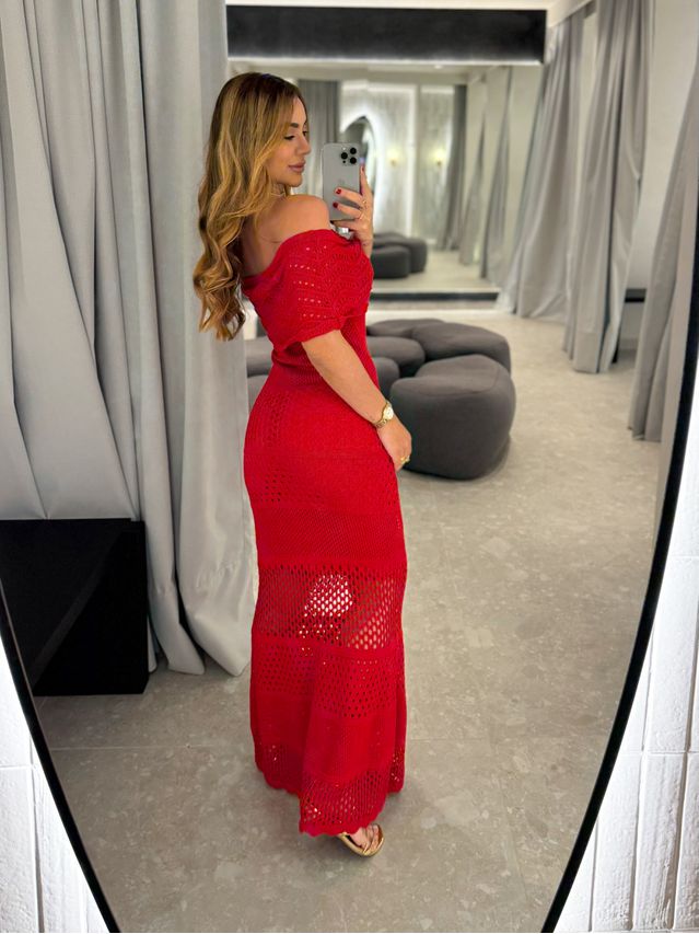 Vestido Tricot Rubiana Vermelho 