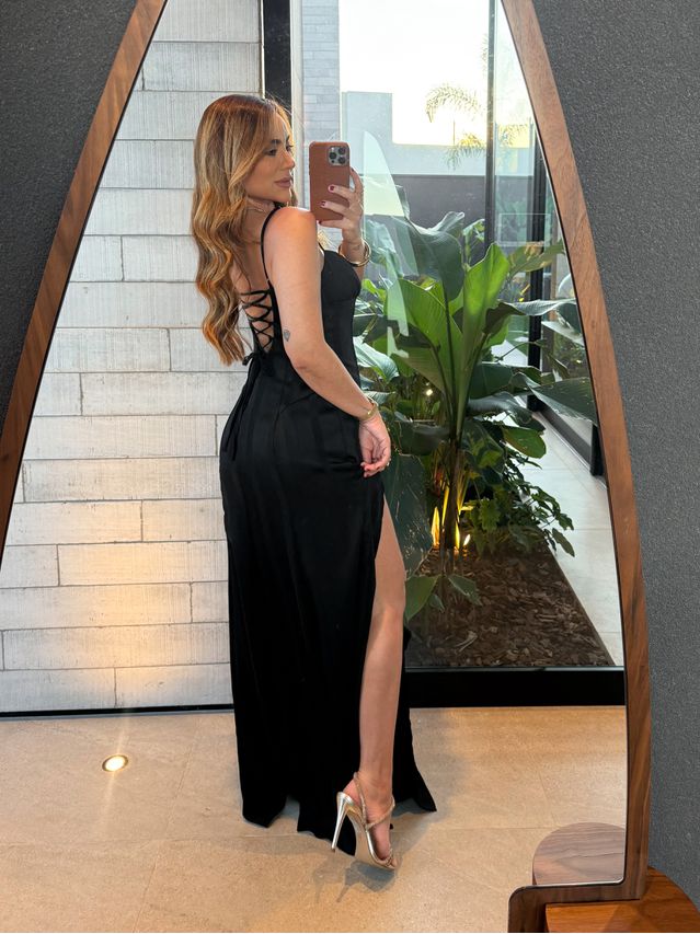 Vestido Longo Marrocos Preto