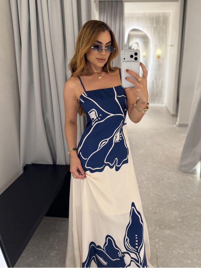 Vestido Longo Estampado Zoe Marinho