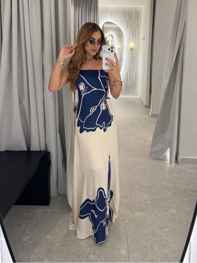 Vestido Longo Estampado Zoe Marinho