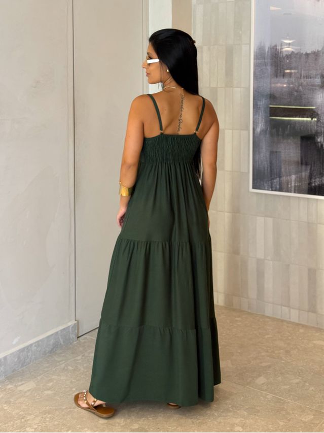 Vestido Viscolinho Louise Verde