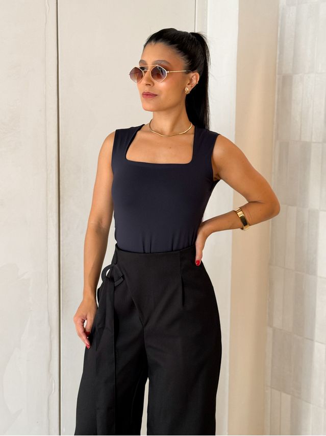 Body Decote Agatha Preto