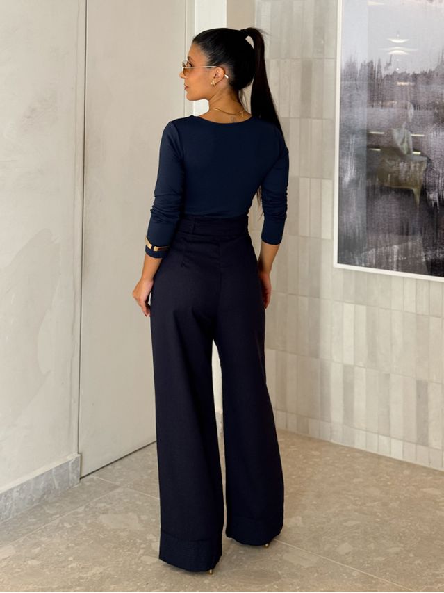 Calça Linho Célia Azul