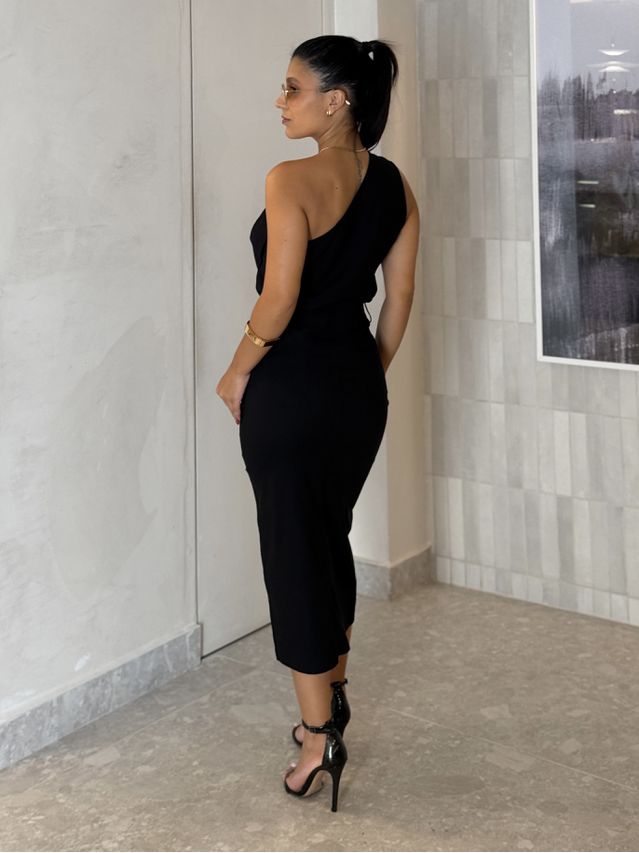 Saia Midi Iara Preta