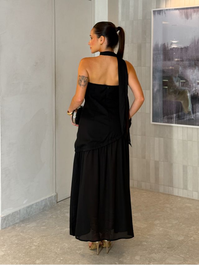 Vestido Midi Polly Preto
