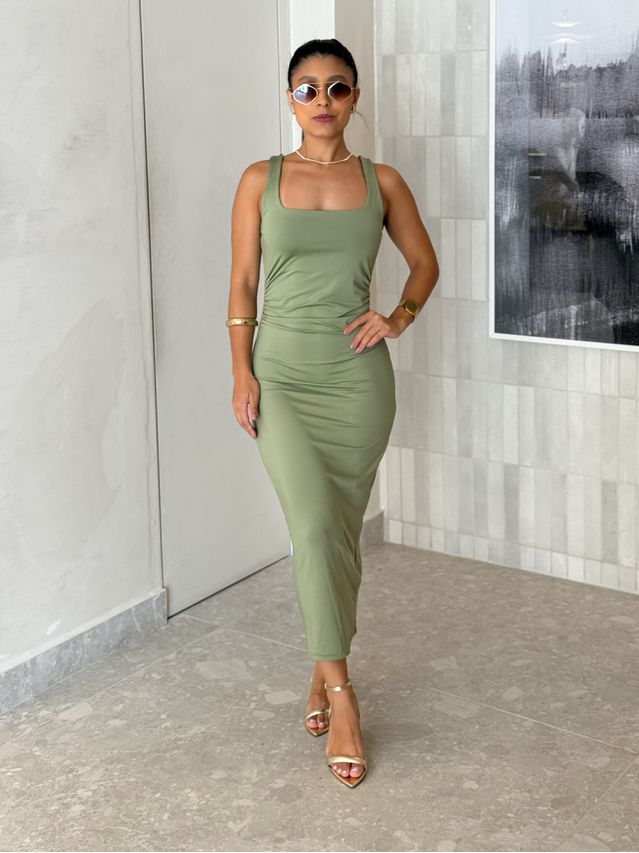 Vestido Midi Alça Beth Oliva