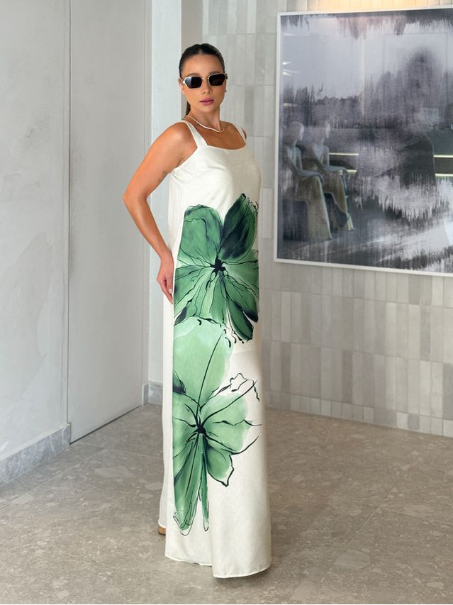 Vestido Estampado Amélia Verde
