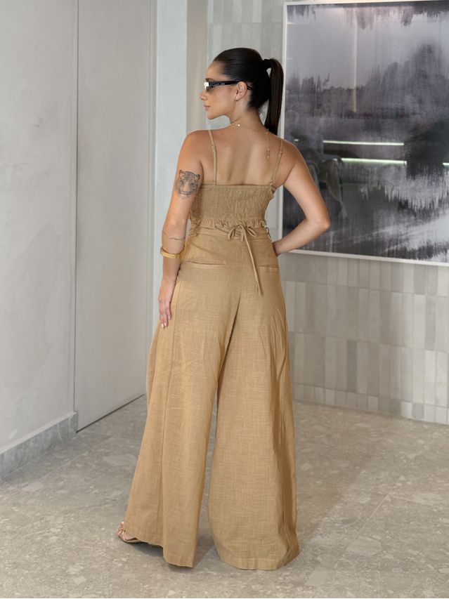 Conjunto Calça Mariane Cáqui 