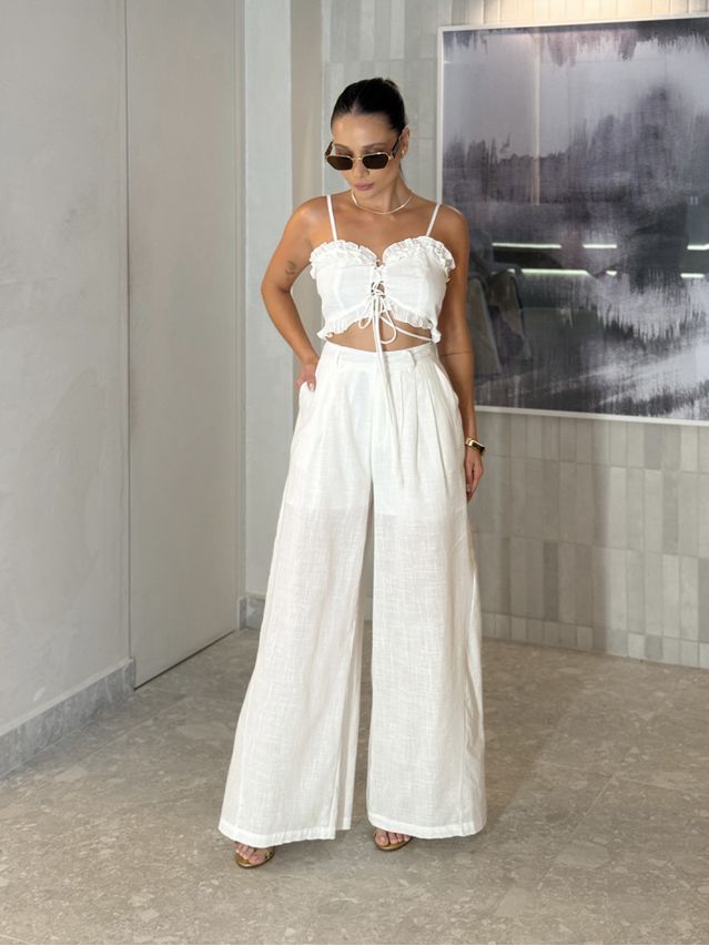 Conjunto Calça Mariane Branco 