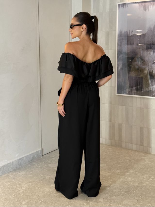 Calça Pantalona Jasmine Preta