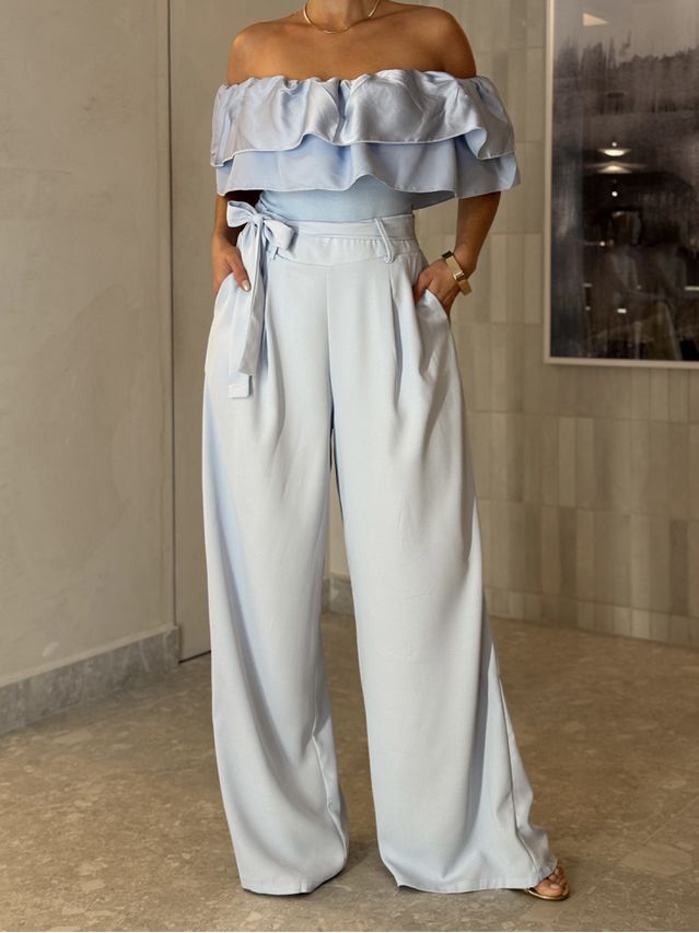 Calça Pantalona Jasmine Baby Blue