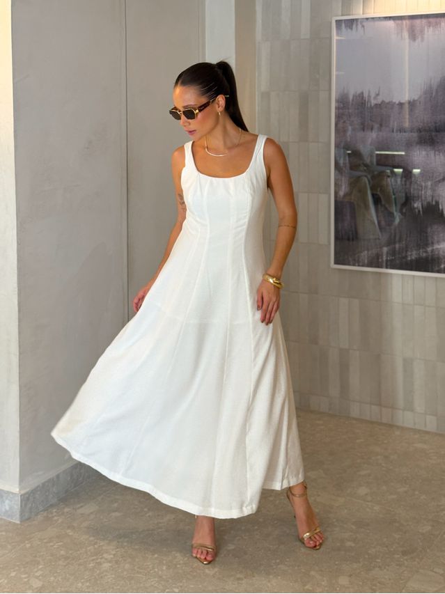 Vestido Midi Perry Branco