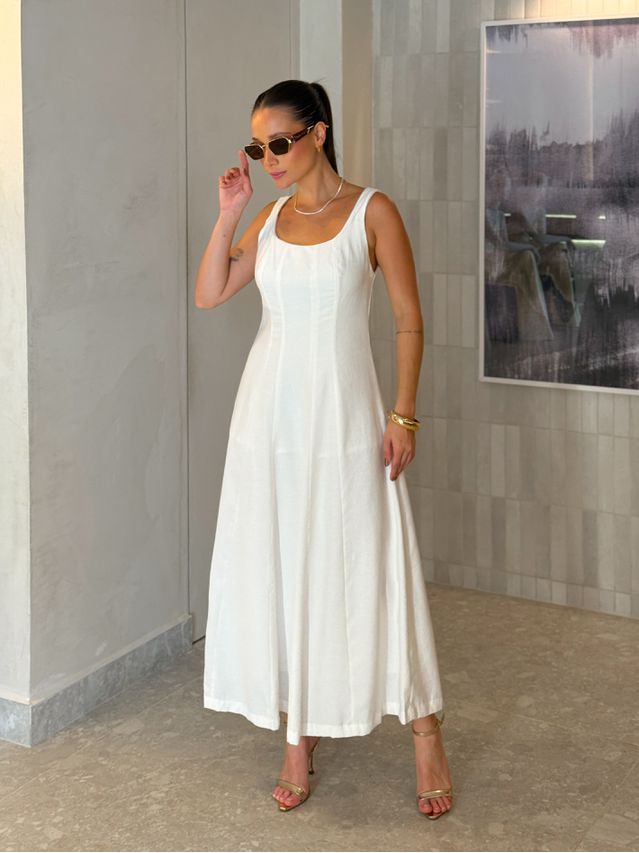 Vestido Midi Perry Branco
