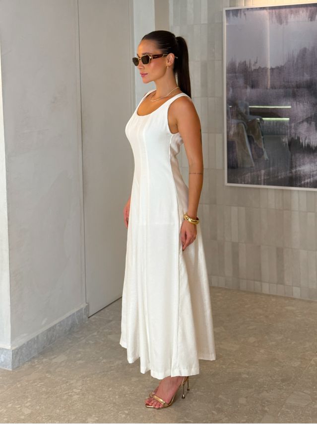 Vestido Midi Perry Branco