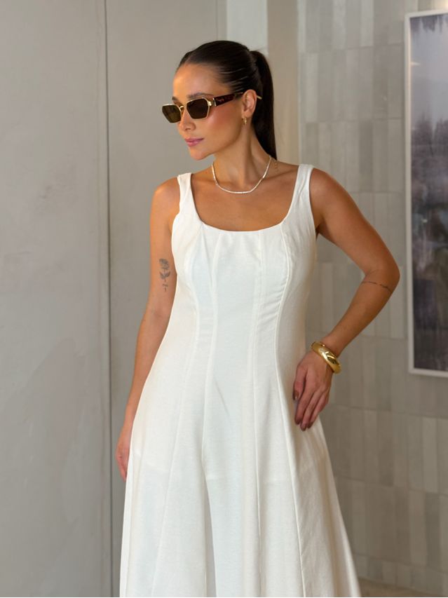 Vestido Midi Perry Branco