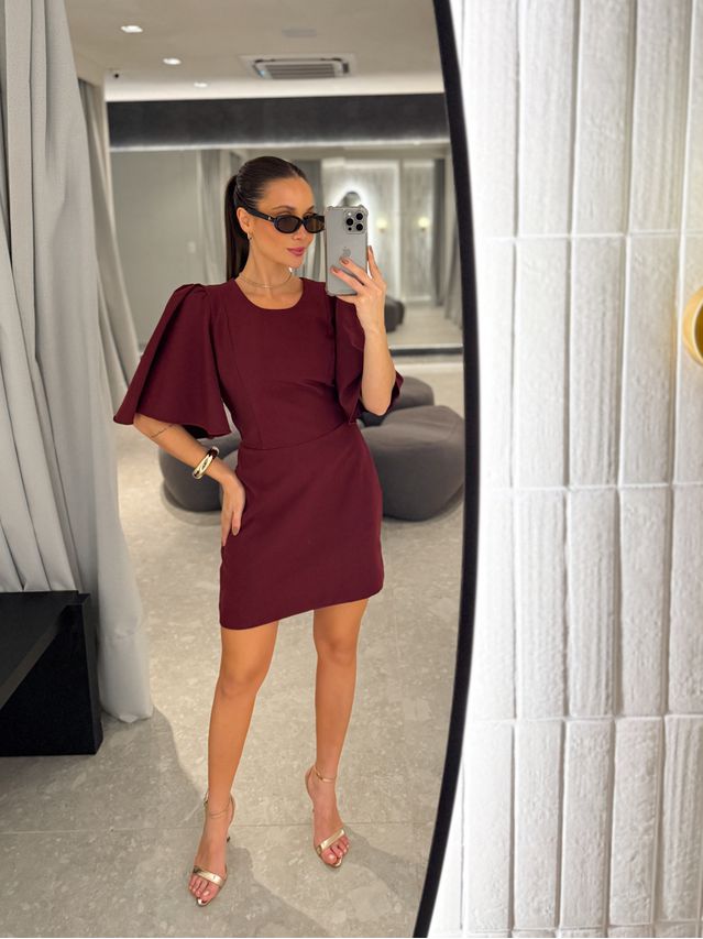 Vestido Alfaiataria Angel Cereja